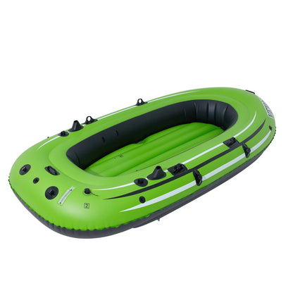 VEVOR Inflatable Boat, 5-Person Inflatable Fishing Boat, Strong PVC Portable Boat Raft Kayak, 45.6 Aluminum Oars, High-Output Pump, Fishing Rod Holders, and 2 Seats, 1100 Lb Capacity for Adults, Kids